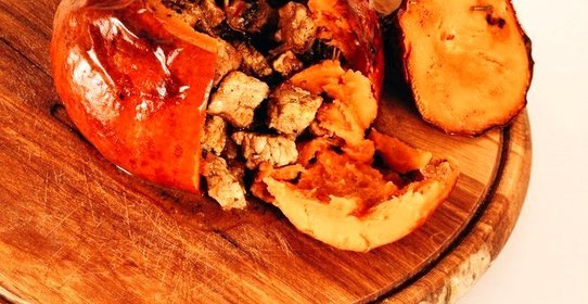 Тыква к хеллоуину фаршированная мясом