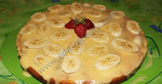 Манник с бананами на кефире