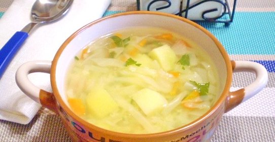 Диетические щи из свежей капусты