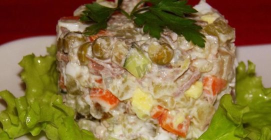 Оливье с мясом