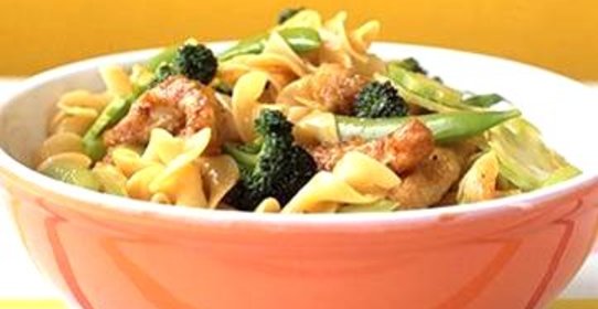 Свинина с лапшой по-азиатски