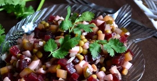 Винегрет с кальмарами