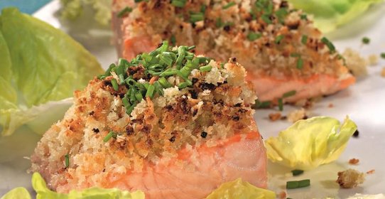 Стейки из лосося с хреном