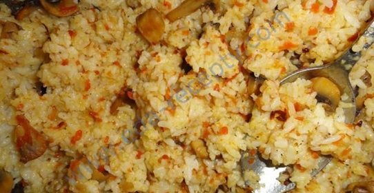 Вегетарианский постный плов с грибами