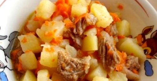 Телятина, тушеная с картошкой