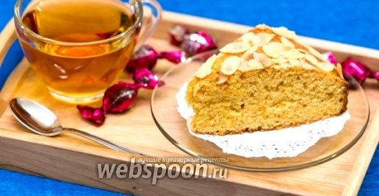 Кукурузно-миндальный пирог с апельсином