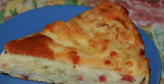 Быстрый пирог с капустой на кефире