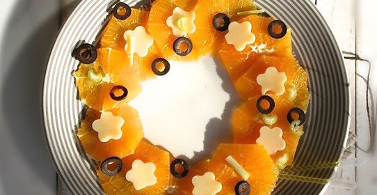 Соленый салат из апельсинов