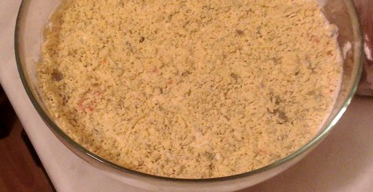 «Мимоза» с горбушей и картофелем