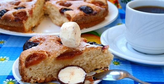 Фруктовый пирог на кефире