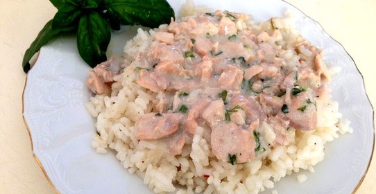 Филе кеты в сливочном соусе