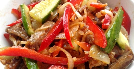 Огурцы с мясом по корейски