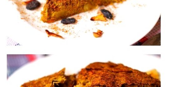 Морковно-апельсиновый пирог с яблоком и корицей