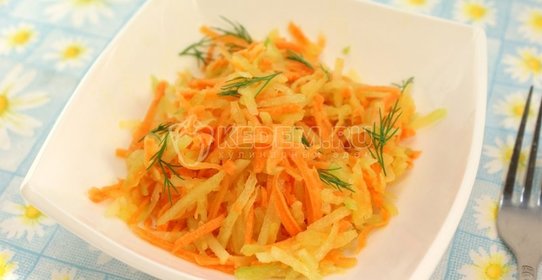 Салат с редькой и морковью