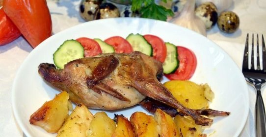 Перепела запеченные в духовке