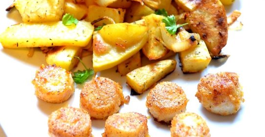 Мурманские гребешки с пряной корочкой