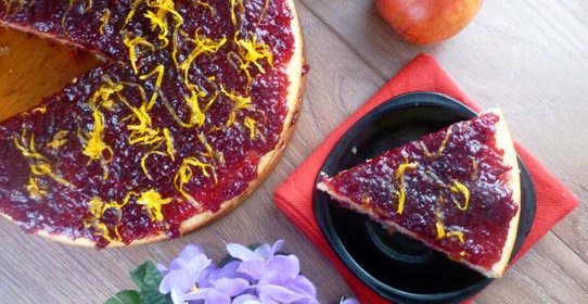 Пирог апельсиновый с клюквой