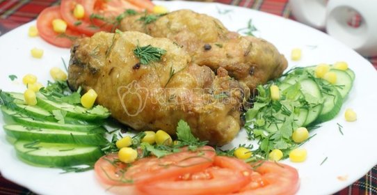 Рулетики из курицы с грибами