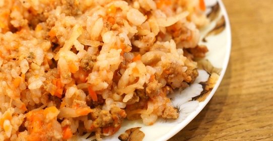 Рис с куриным фаршем