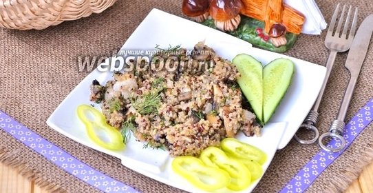 Грибной плов с киноа в мультиварке