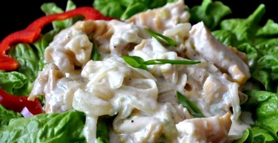 Бефстроганов из кальмаров