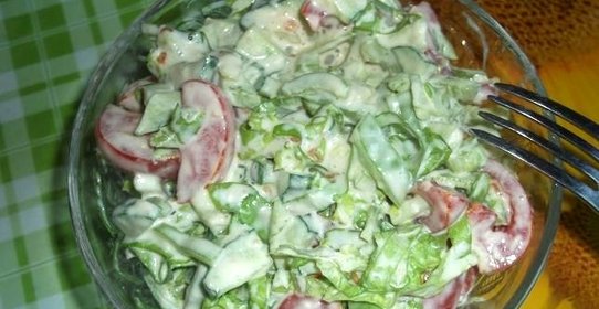 Овощной салат с хреном