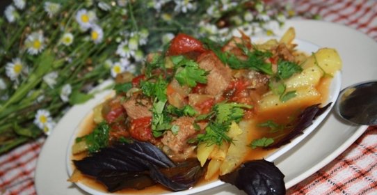 Соус Летний с мясом и овощами