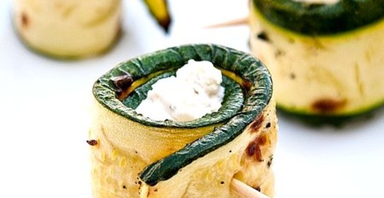 Рулетики из кабачков с орехами