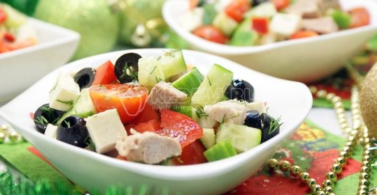 Овощной салат с мясом