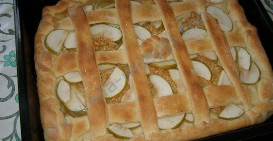 Яблочный пирог с яблоками из дрожжевого теста
