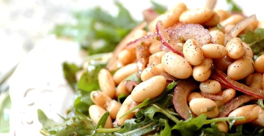 Фасолевый салат с зеленью