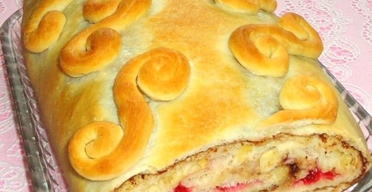 Пирог - рулет с тремя начинками