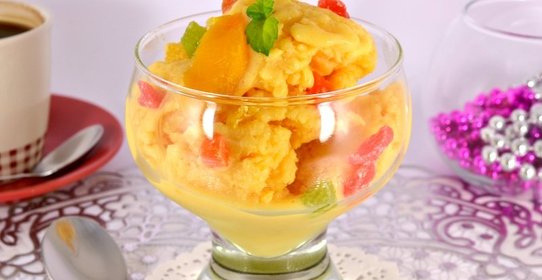 Домашнее персиковое мороженое