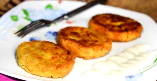 Картофельные котлеты с геркулесом