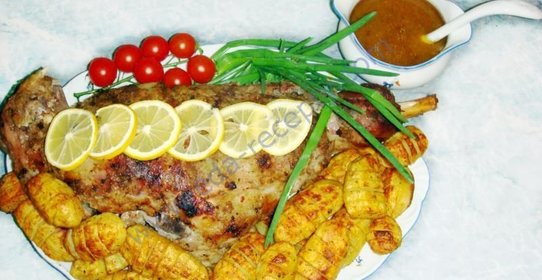 Запеченная баранья нога - экспресс-метод