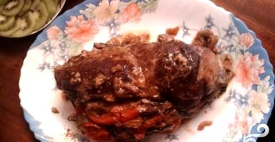 Свинина с овощами, запеченные в фольге