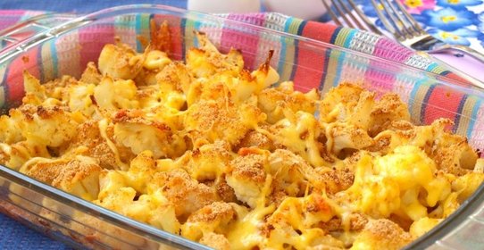 Цветная капуста запечённая в панировочных сухарях