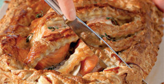 Имбирный пирог с лососем