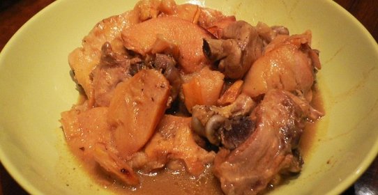 Курочка с айвой и медом