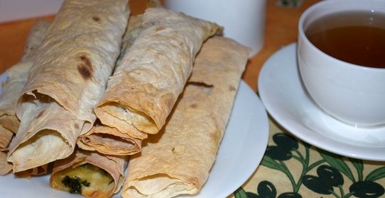 Рулетики из лаваша с сыром