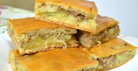 Творожный пирог с сайрой