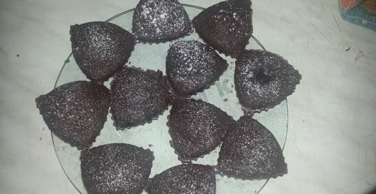 Шоколадные кексы в формочках