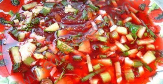 Свекольник постный грибной