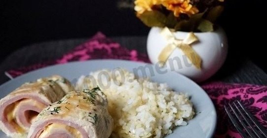 Куриные рулетики с ветчиной и сыром