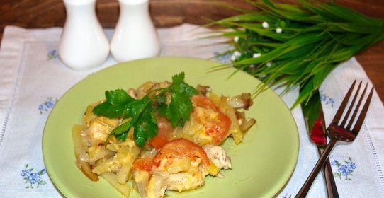 Мясо по-французски в сковороде