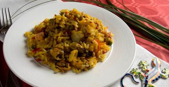 Паэлья с морепродуктами