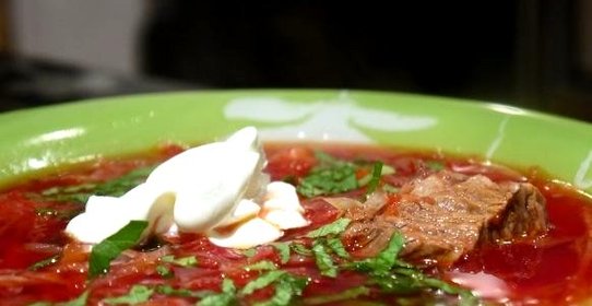 Вкусный борщ с говядиной