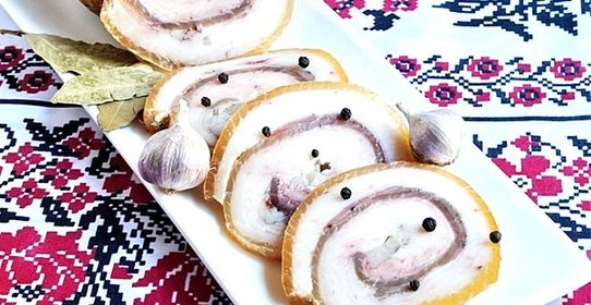Рулет из сала