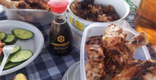 Куриный шашлык в соевом соусе