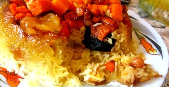 Плов с тыквой и сухофруктами